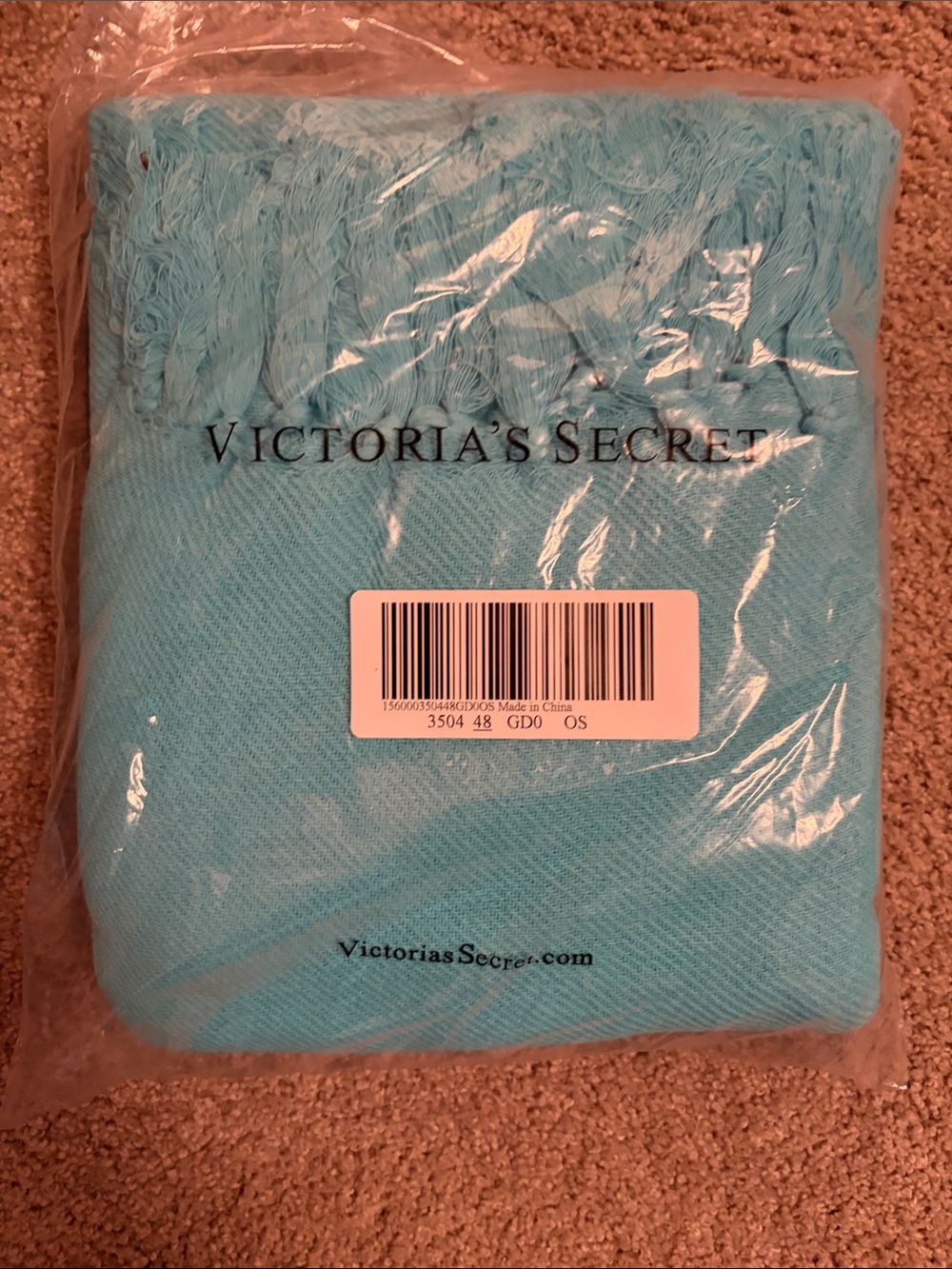 Victoria's Secret Aqua Fringe Throw